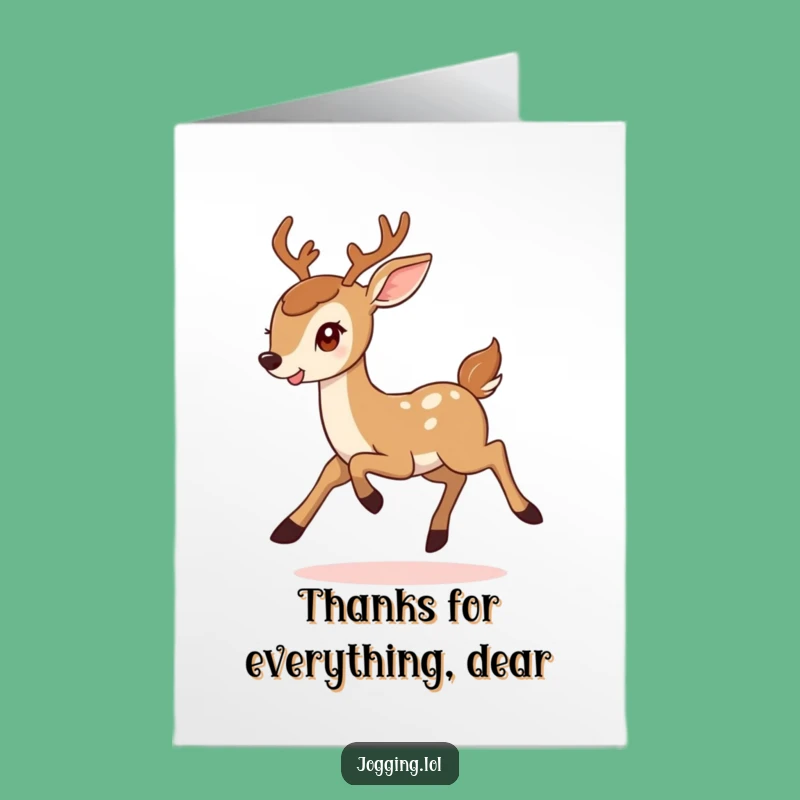 Free Printable Deer Thank You Card: Express Gratitude with Humor
