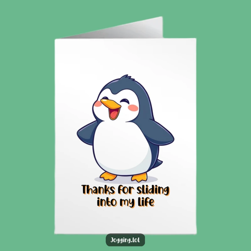 Free Printable Penguin Thank You Card: Slide Your Thanks with this Funny Card