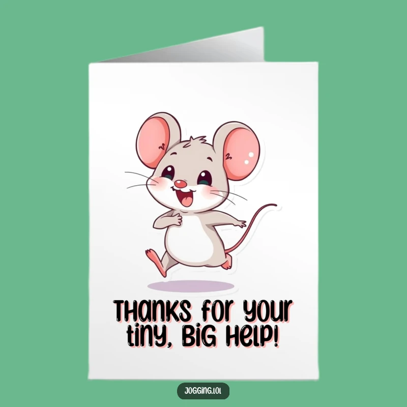 Free Printable Thank You Card: Speedy Mouse, Charming Downloadable Appreciation