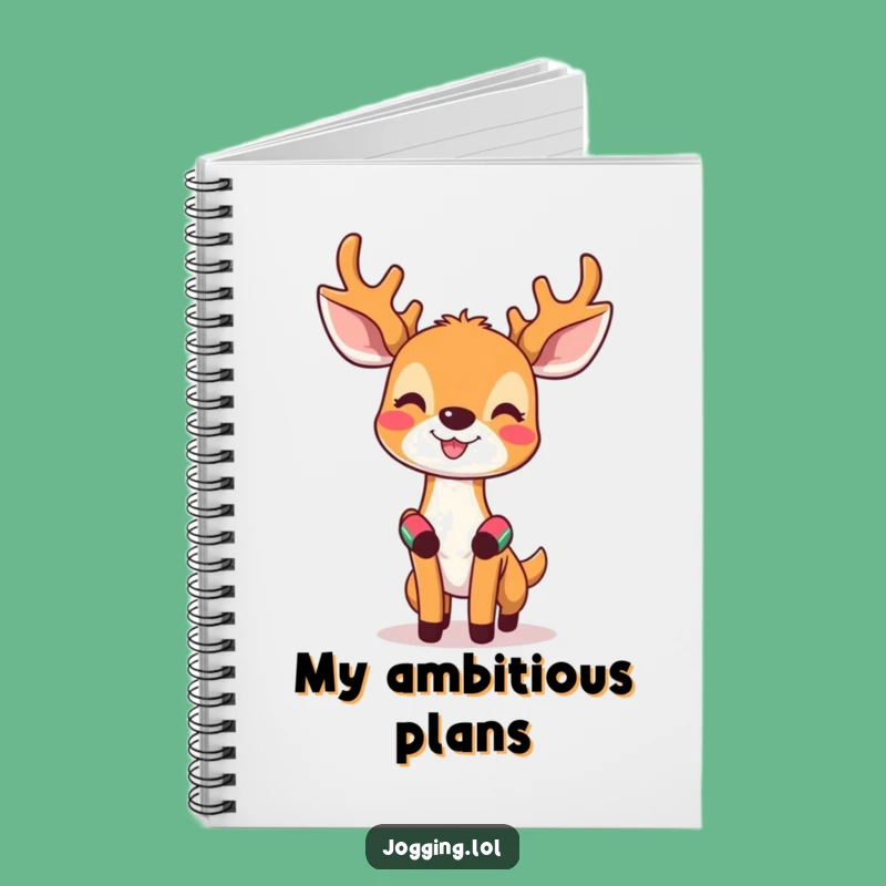 Funny Deer Workout Notebook - Invigorated Wristbands Journal Gift