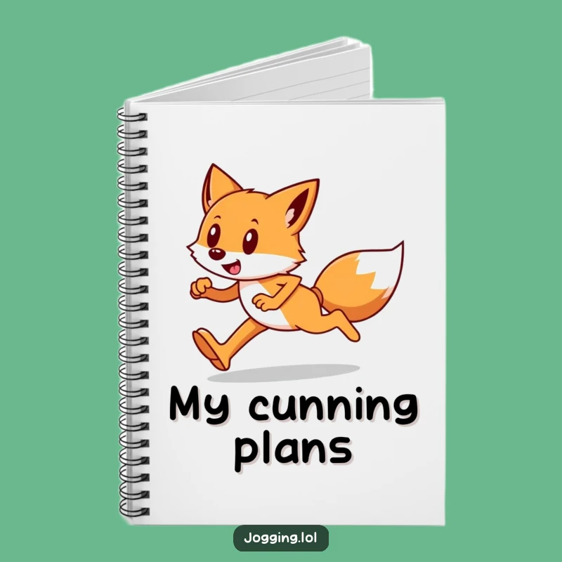 Funny Fox Runner Notebook: Sly Journal, Perfect Gift for Writers