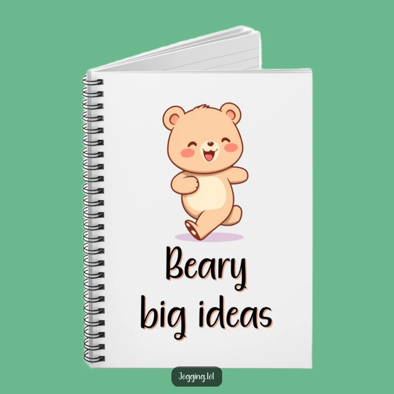 Funny Jogging Bear Notebook: Jot Down Ideas with Cheerful Steps!