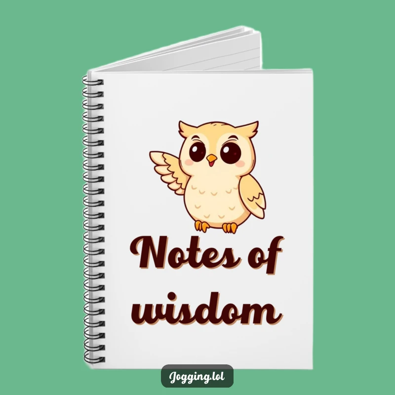 Funny Owl Jogging Notebook: Jot Down Your Wise Thoughts with Flair!
