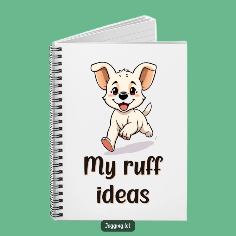 Funny Puppy Jogging Notebook: Jot Down Ideas with an Enthusiastic Dog Flair