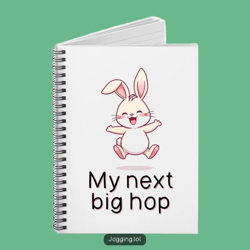 Funny Rabbit Jogging Notebook - Comical Floppy Ears Journal Gift