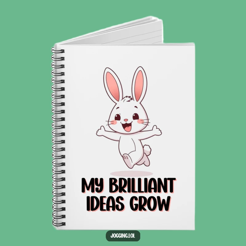 Funny Rabbit Notebook - Cheerful Jogger's Journal for Notes and Gifts