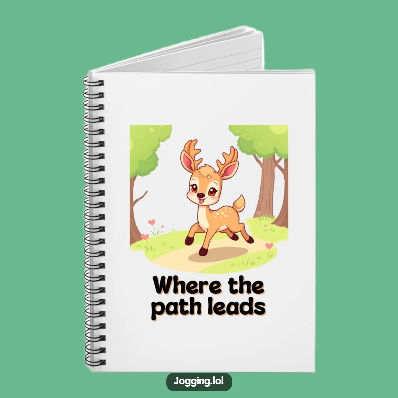Funny Smiling Deer Notebook - Eager Bounding Journal Gift