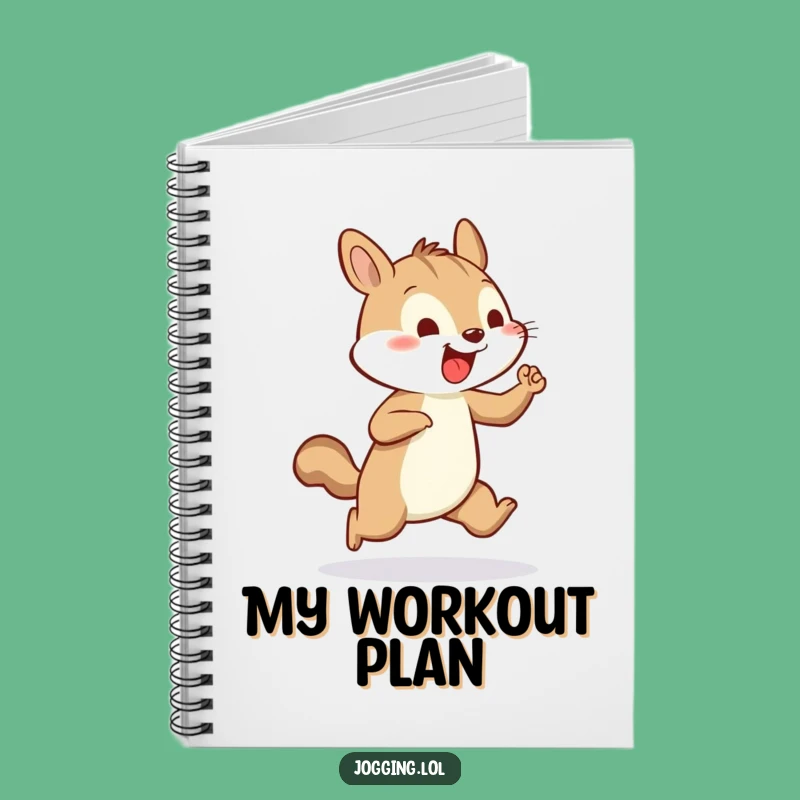 Funny Squirrel Jogging Notebook - Arm Pumping Journal Gift
