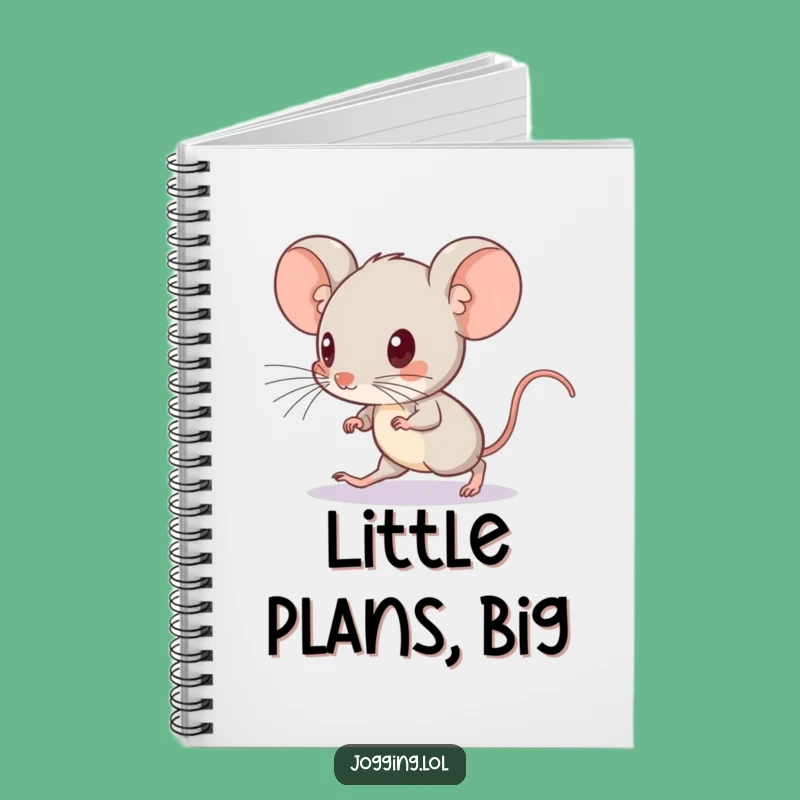 Funny Mouse Runner Notebook: Curious Mouse Pace Setter Journal for Ideas