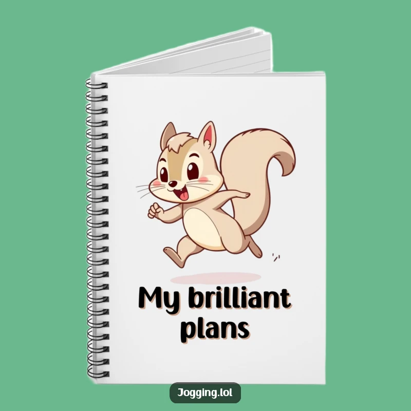 Funny Squirrel Journal - Playful Exertion Bounding Notes Gift