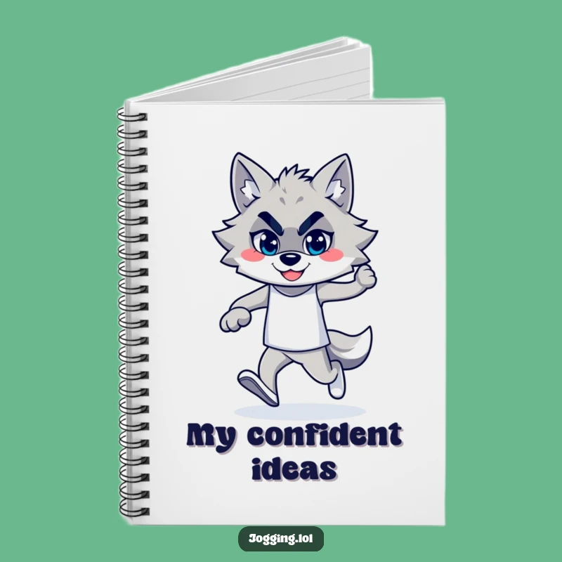Funny Wolf Jogger Notebook: Confident Strides for Hilarious Notes!