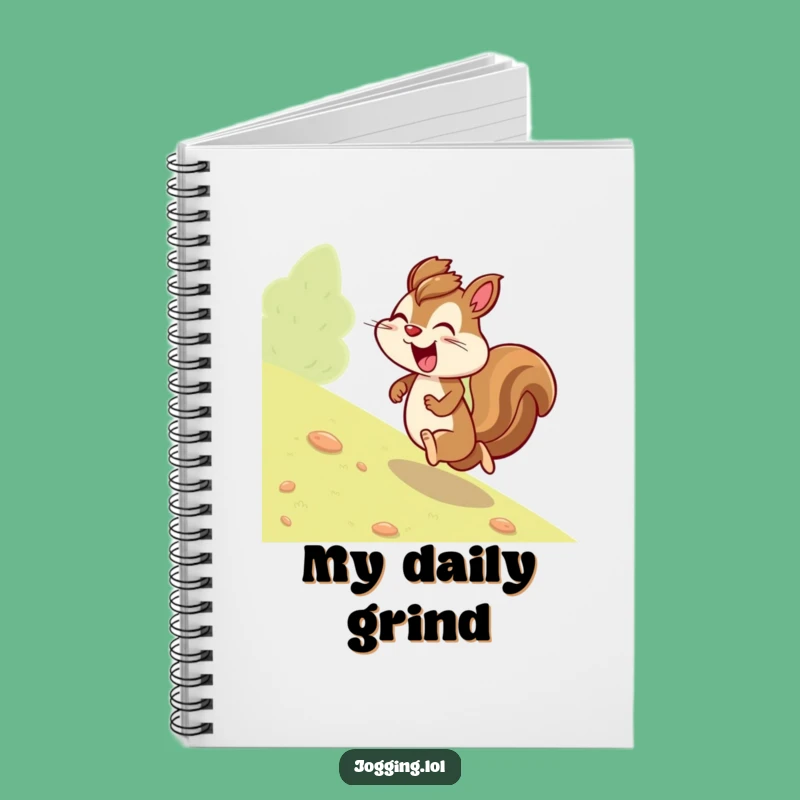 Funny Giggling Squirrel Notebook - Determined Jogging Journal Gift