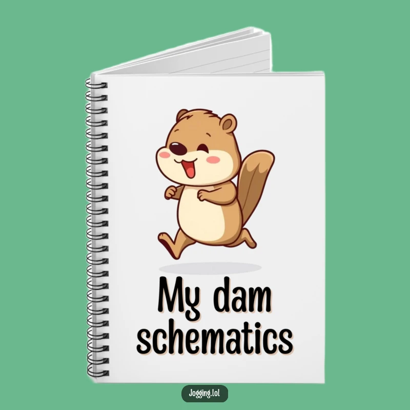Funny Beaver Runner Notebook: Busy Journal, Gift for Planners