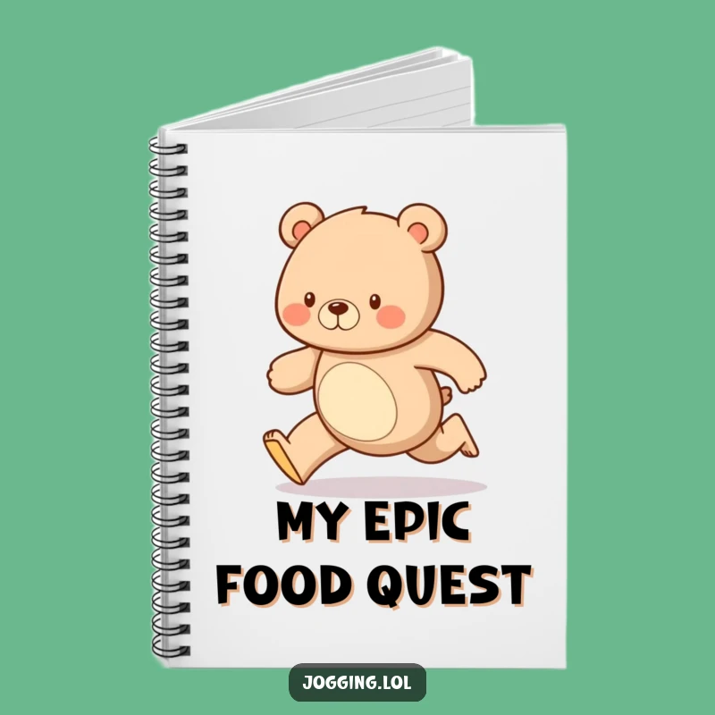 Funny Bear Notebook: Jot Down Ideas with a Diligent Running Bear