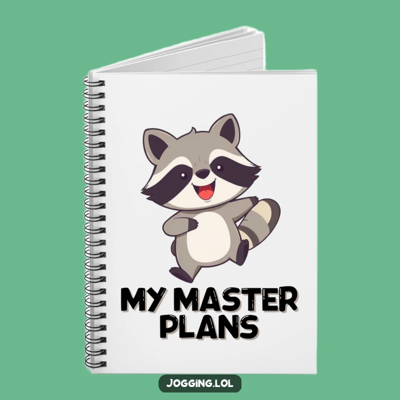 Funny Raccoon Notebook: Jot Down Ideas with a Speedy Raccoon