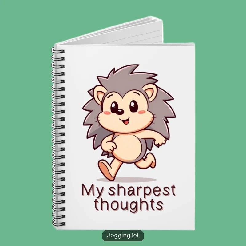 Funny Hedgehog Run Notebook: Focused Critter's Notes, Creative Gift!