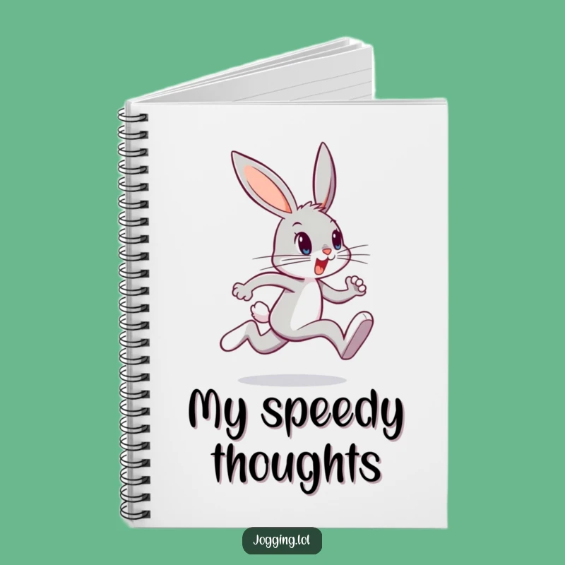 Funny Bunny Sprint Notebook: Hare's Determined Notes, Creative Gift!