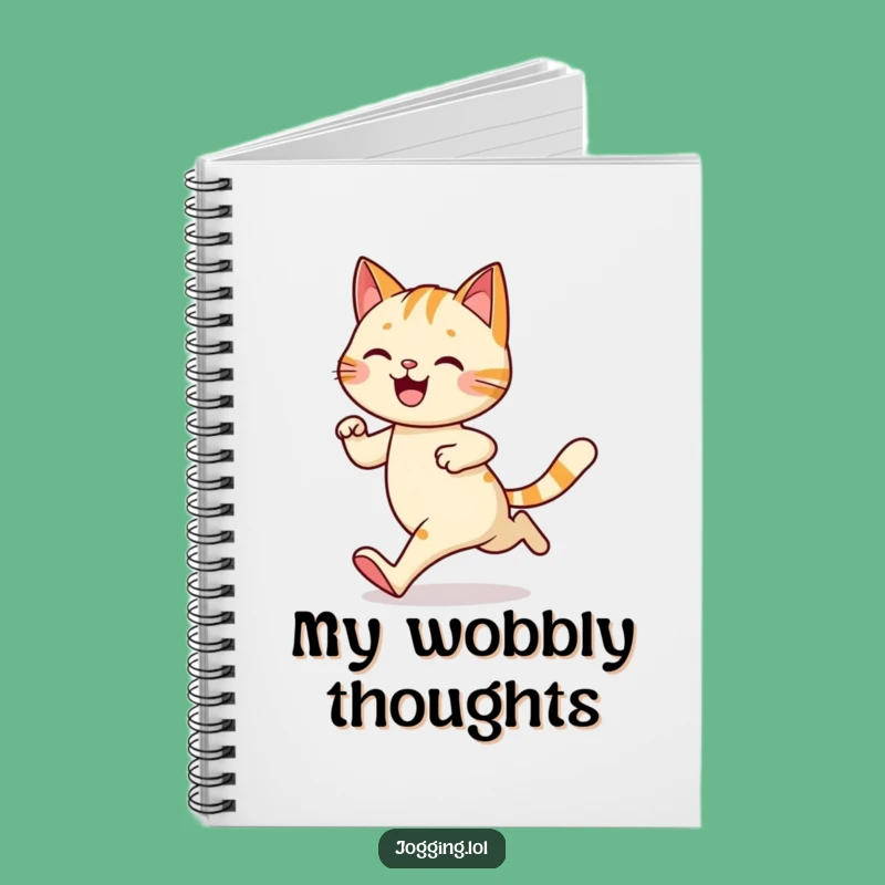 Funny Cat Jogging Notebook: Jot Down Ideas with a Playful Feline Flair