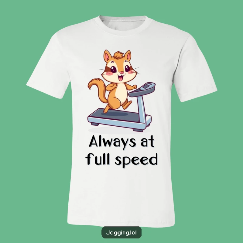 Funny Chipmunk Runner T-Shirt: Treadmill Action for Hilarious Comfort!