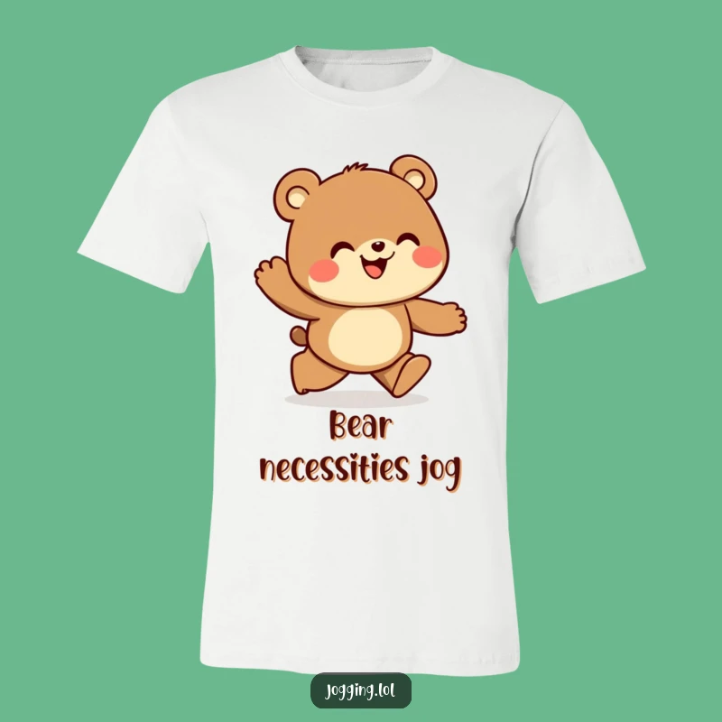 Funny Bear Jogger T-Shirt: Curious Explorer Tee, Perfect Funny Gift