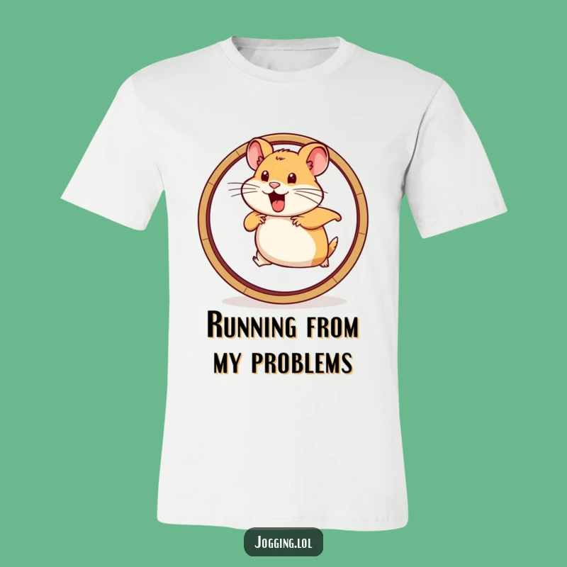 Funny Hamster Wheel T-Shirt: Determined Runner Tee for Peak Performance