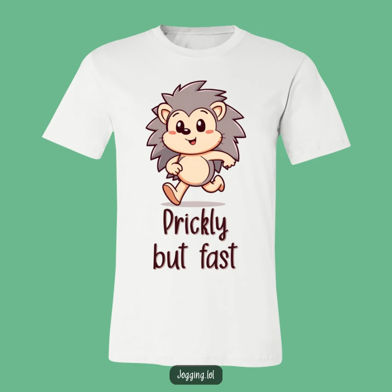 Funny Hedgehog Run T-Shirt: Focused Critter's Race, Hilarious Gift!