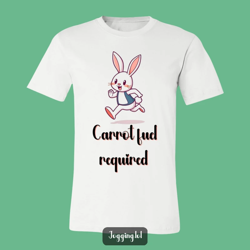 Funny Rabbit Jogger T-Shirt: Energetic Hare Tee, Perfect Funny Gift