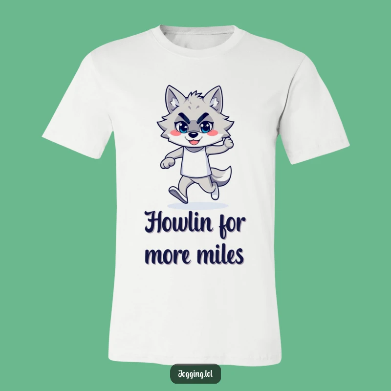 Funny Wolf Jogger T-Shirt: Confident Strides for Hilarious Style!