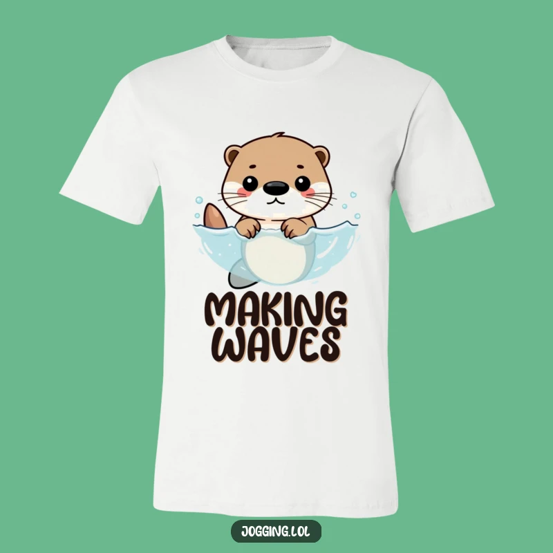 Funny Otter T-Shirt - Enthusiastic Otter Swimmer Tee