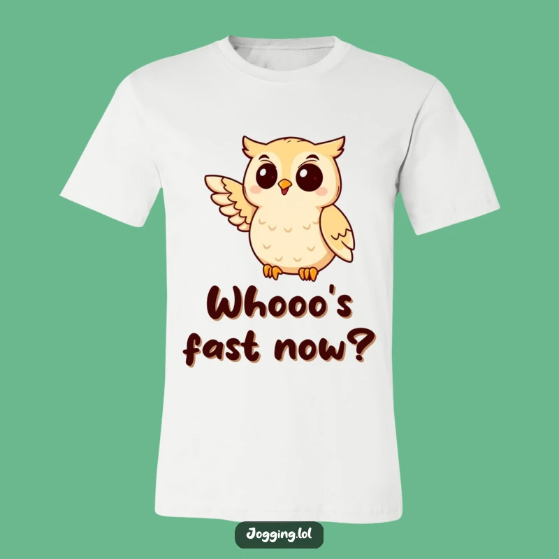Funny Owl Jogging T-Shirt: Flap into Fitness with This Hilarious Tee!