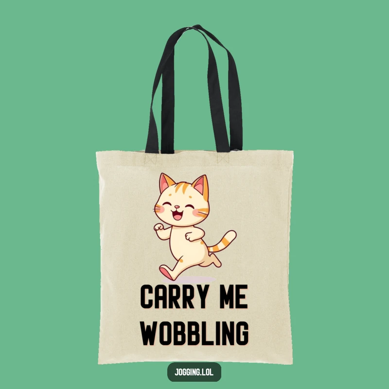 Funny Cat Jogging Tote Bag: Stylish and Humorous Bag for Carrying Your Essentials