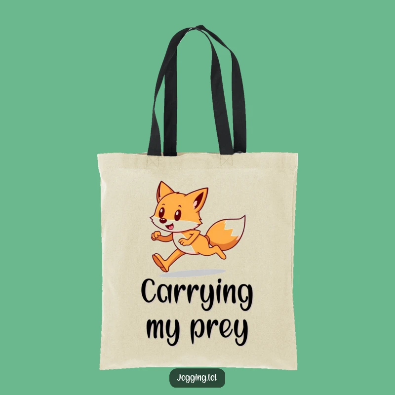 Funny Fox Runner Tote Bag: Sly Carry-All, Great Gift Idea