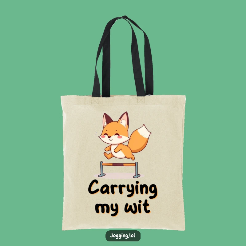 Funny Fox Leap Tote Bag: Playful Carry-All, Adorable Gift!