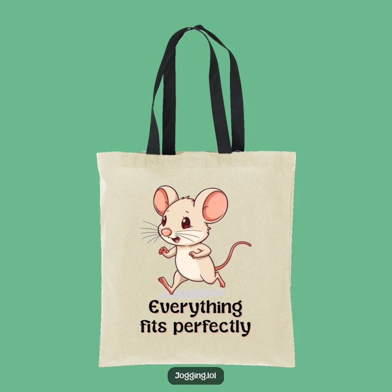 Funny Running Mouse Tote Bag: Carry Your Essentials Determinedly!