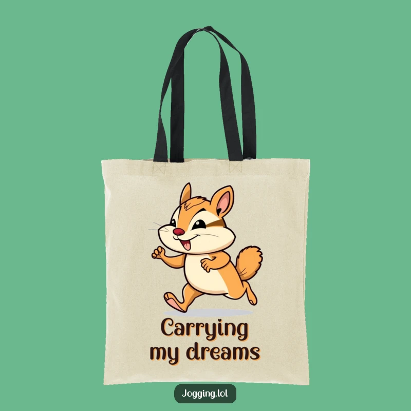 Funny Chipmunk Jogging Tote Bag: Carry Your Funny Essentials in Style!