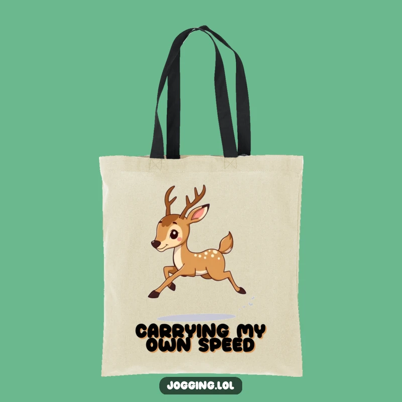 Funny Deer Jogger Tote Bag: Graceful Leaps for Everyday Hilarious Errands!