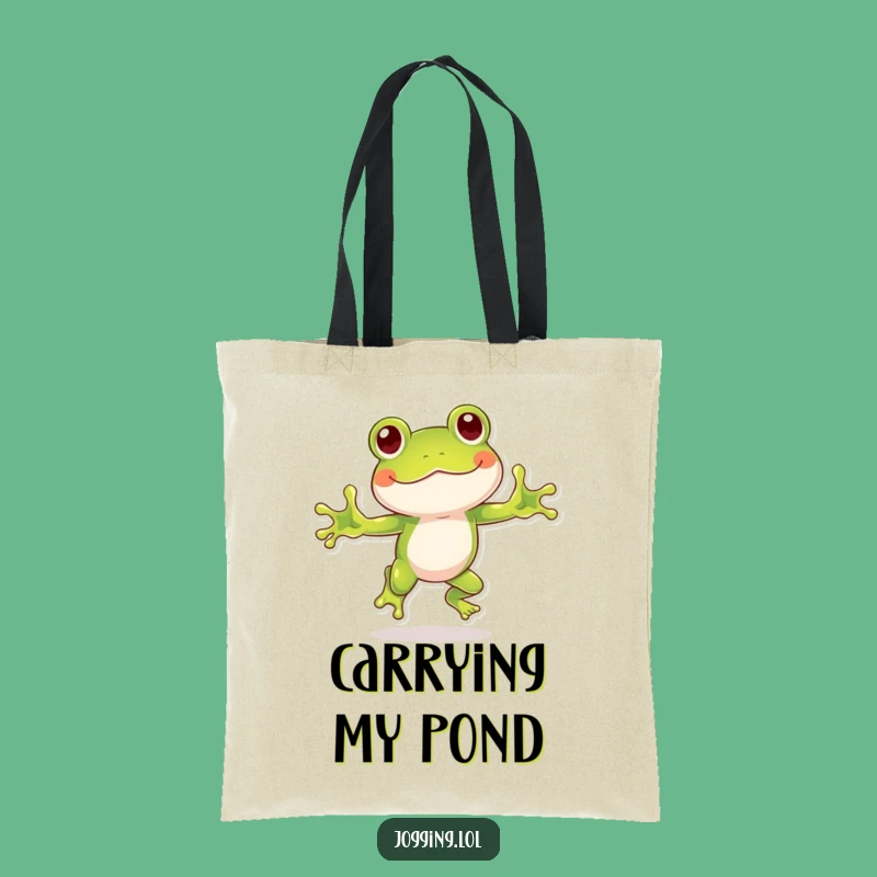 Funny Frog Tote Bag: Carry Your Gear with Playful, Hopping Style!