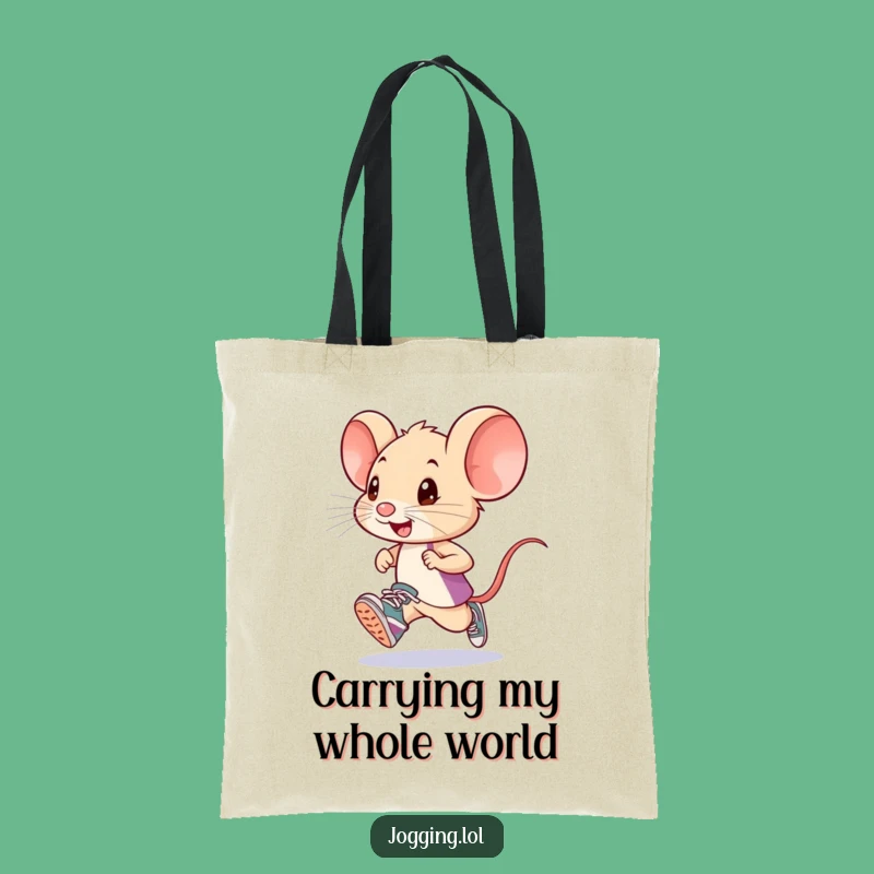 Funny Mouse Runner Tote Bag: Tiny Sneakers for Hilarious Everyday Carry!