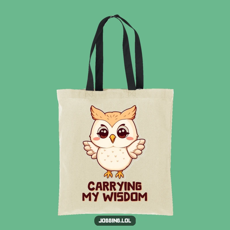 Funny Owl Flapping Tote Bag - Charming Character Bag for Everyday Use